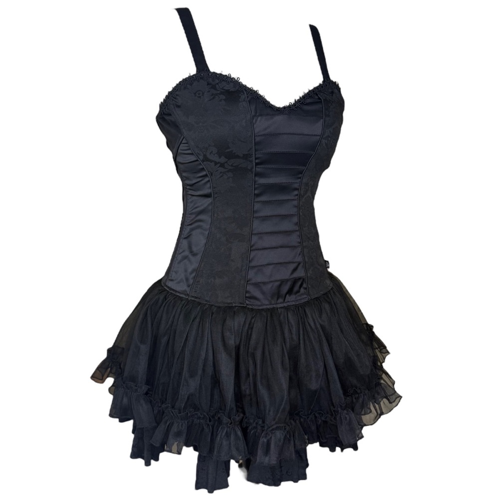 Tripp NYC Punk Goth Lolita Ruffle Party Dress Medium